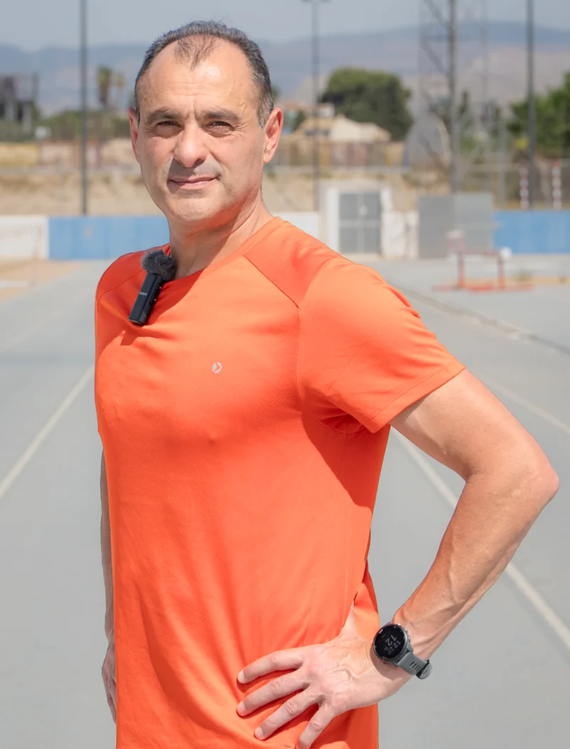 oscar diaz running camiseta naranja